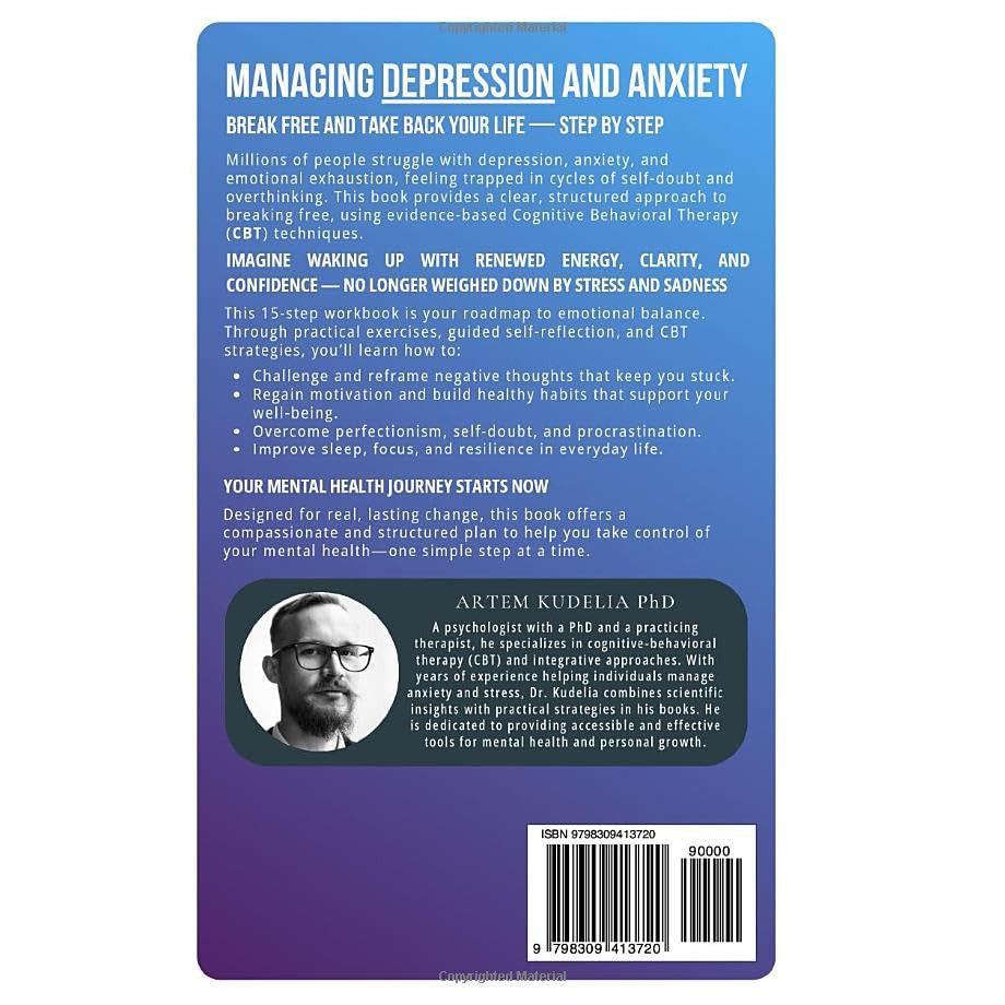 Artem Kudelia Managing Depression Anxiety CBT Workbook for Adults