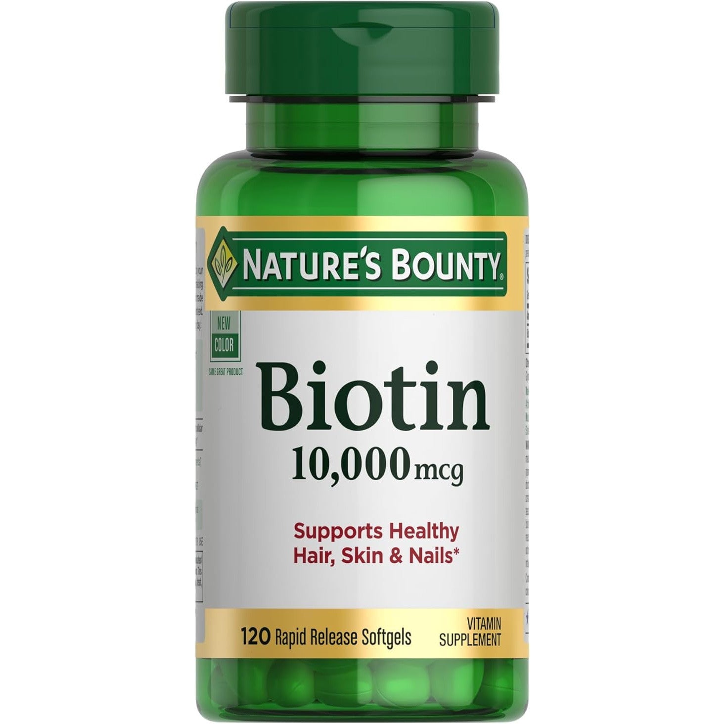 Nature's Bounty Biotin Hair Skin and Nails Supplement 10,000 mcg