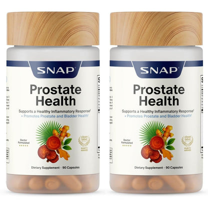 Snap Supplements Prostate Health Supplement for Men 90 Capsules Saw Palmetto Beta-Sitosterol