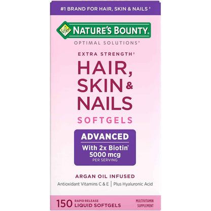 Nature's Bounty Advanced Hair, Skin & Nails 150 Rapid Release Softgels