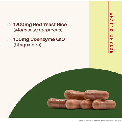 Jarrow Formulas Red Yeast Rice with CoQ10 Dietary Supplement Capsules