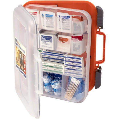 24/7 First Aid OSHA Compliant All-Purpose 100-Person Emergency Kit 336 Pieces Plastic Case with Easy-Slide Latches for Business Home Car