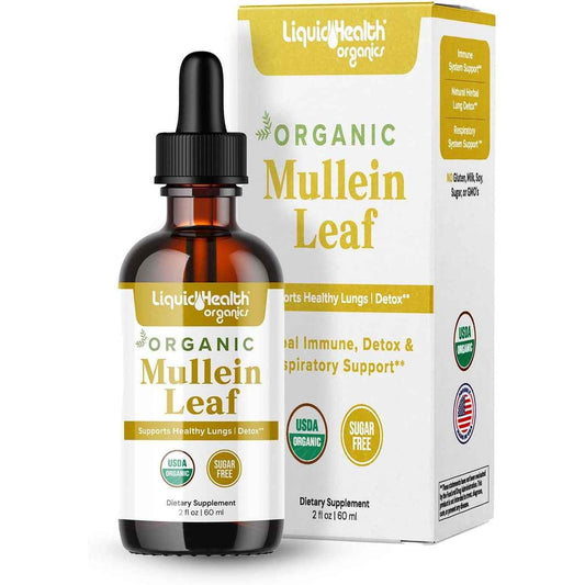 LIQUIDHEALTH USDA Organic Mullein Leaf Respiratory Support Liquid Drops