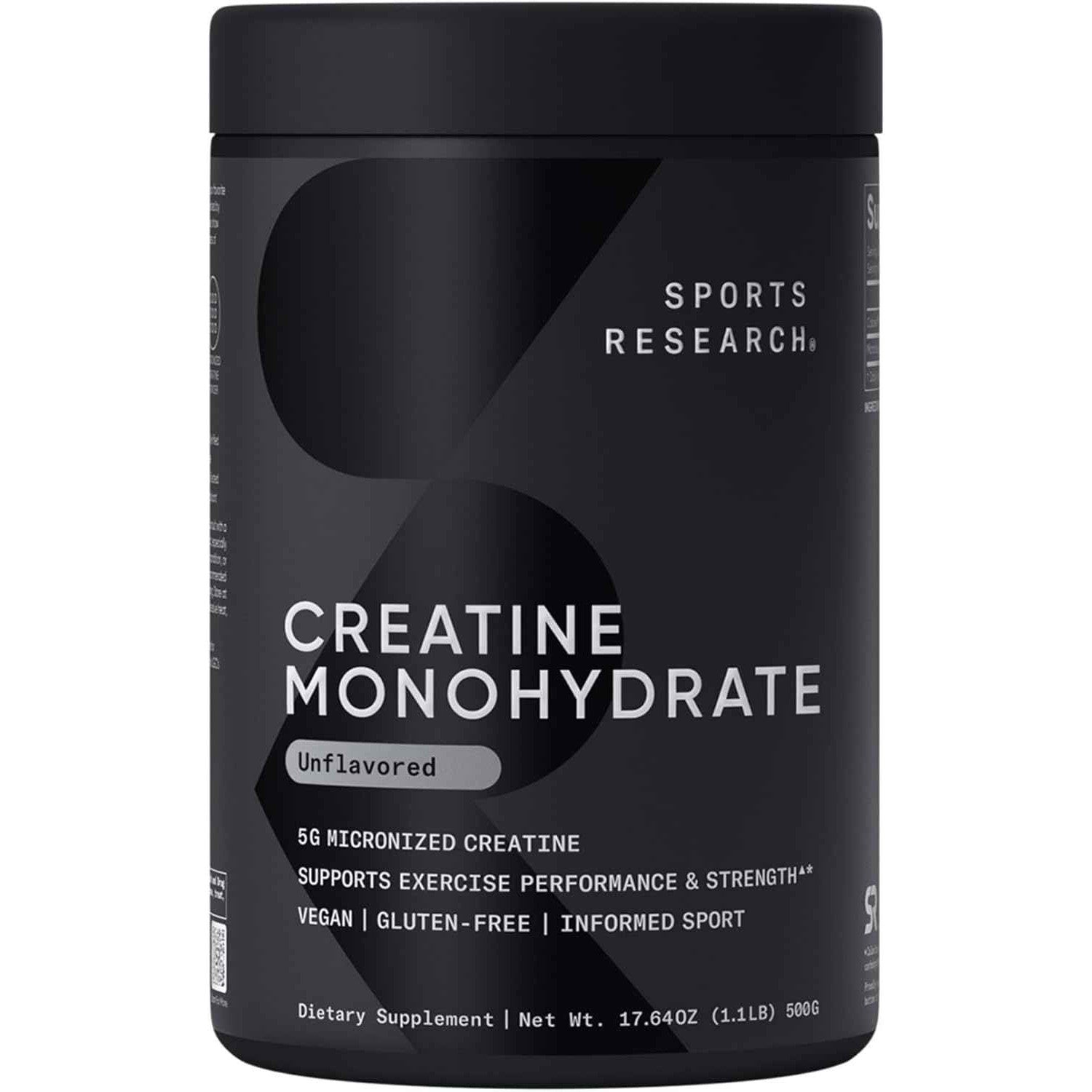 Sports Research Creatine Monohydrate Micronized Powder 17.64 Oz