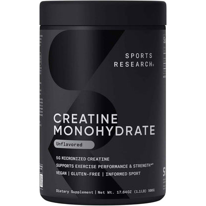 Sports Research Creatine Monohydrate Micronized Powder 17.64 Oz