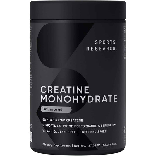 Sports Research Creatine Monohydrate Micronized Powder 17.64 Oz