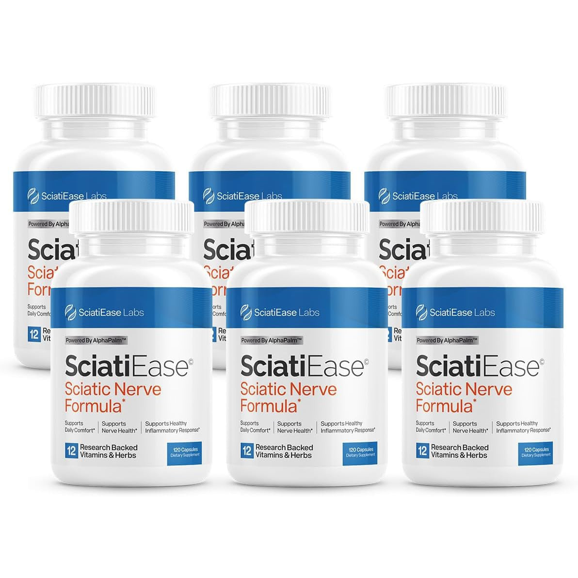 SciatiEase Sciatic Nerve Health Support Supplement 120 Count