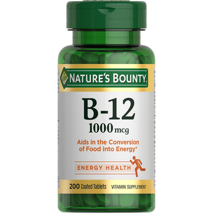 Nature's Bounty Vitamin B12 1000 mcg Supplement Supports Energy Metabolism