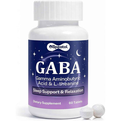 Oopeatol GABA L-Theanine Stress Sleep Mood Support Tablets 60 Count