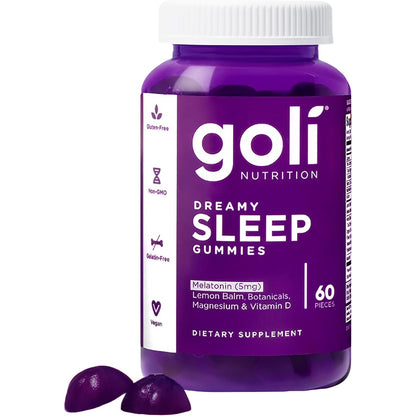 Goli Dreamy Sleep Melatonin Vitamin D Dietary Supplement Gummies