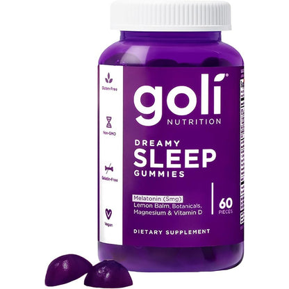 Goli Dreamy Sleep Melatonin Vitamin D Dietary Supplement Gummies
