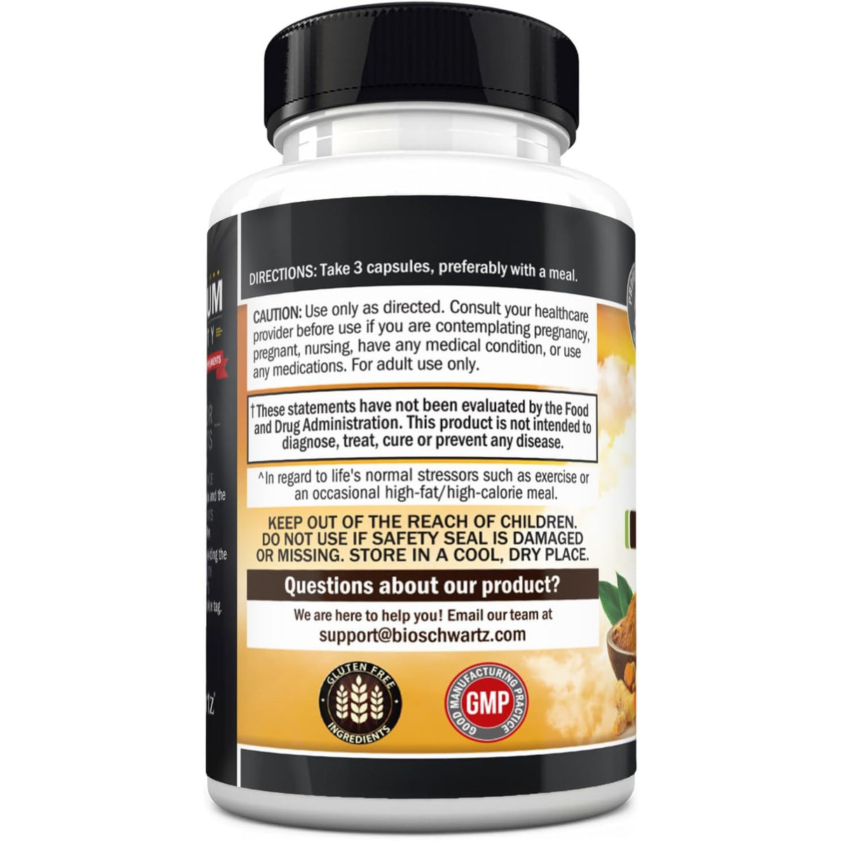 BioSchwartz Turmeric Curcumin with Black Pepper Extract 1500mg 90 Capsules