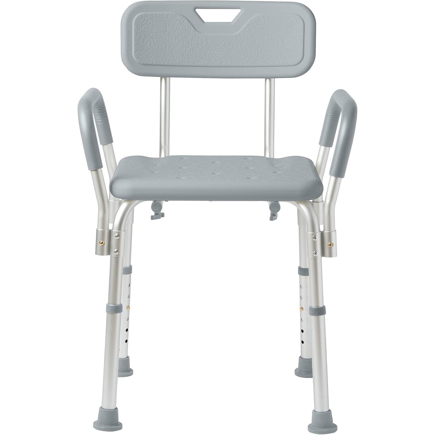 Medline Shower Chair with Backrest Padded Armrests 350 lb Capacity Bath Bench Seat Stool