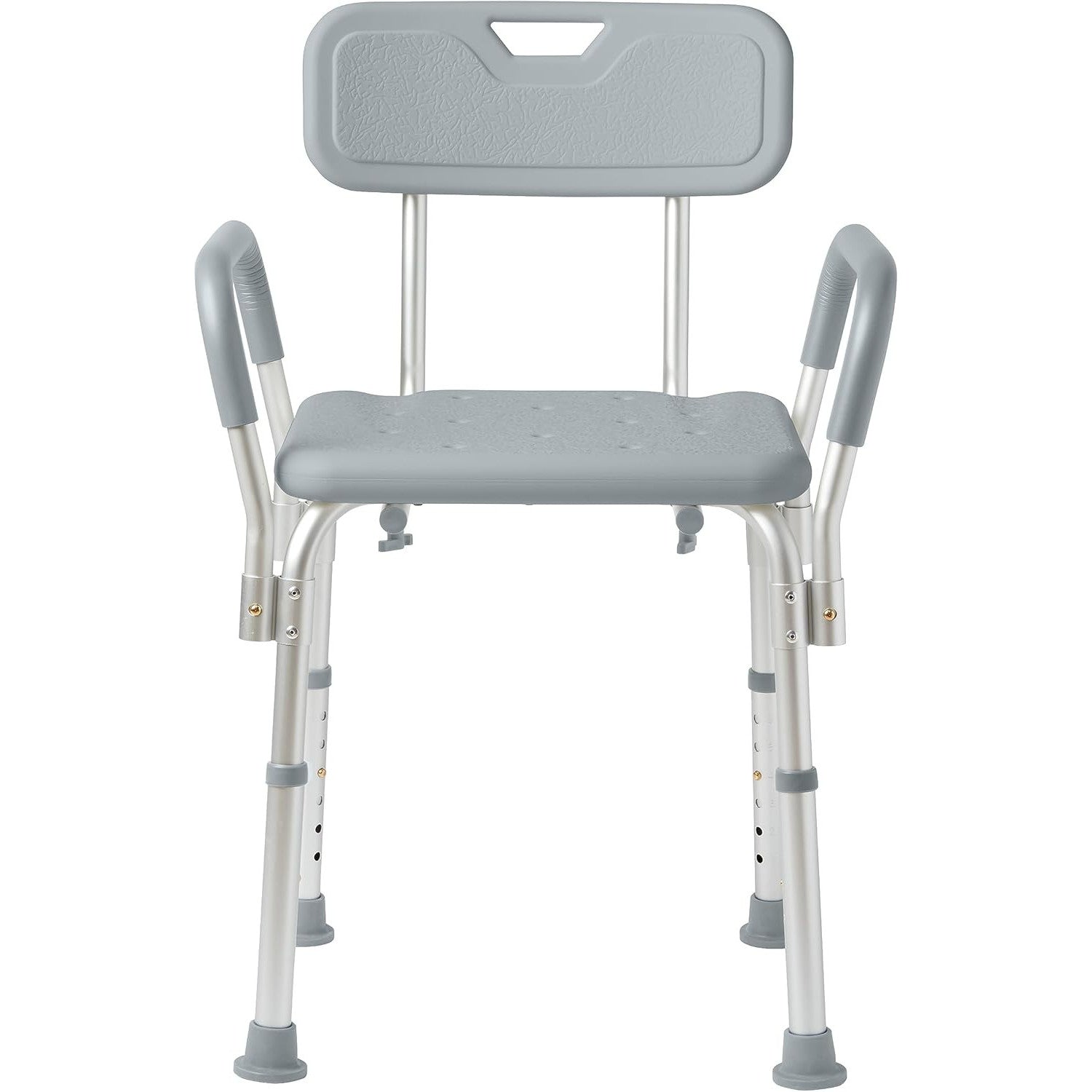 Medline Shower Chair with Backrest Padded Armrests 350 lb Capacity Bath Bench Seat Stool