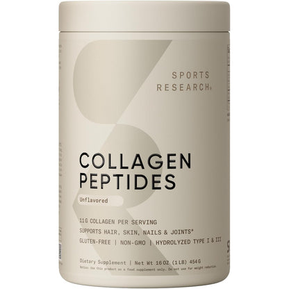 Sports Research Collagen Peptides Dietary Supplement Powder
