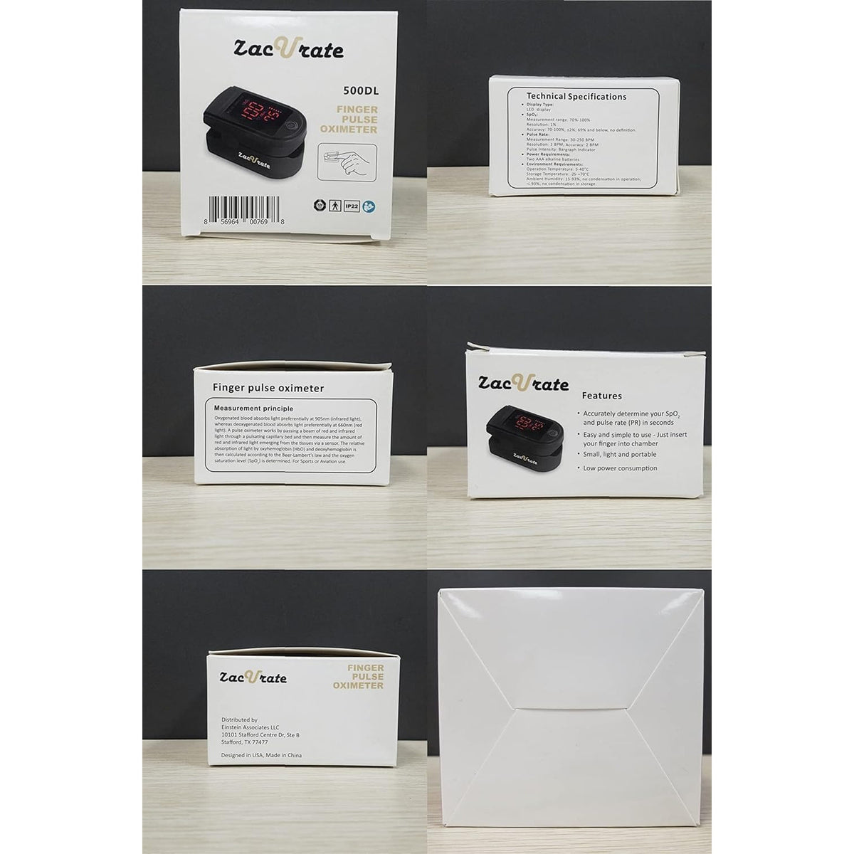 Zacurate 500 Series Fingertip Pulse Oximeter Blood Oxygen Saturation Monitor with Silicon Cover Batteries and Lanyard Royal Black