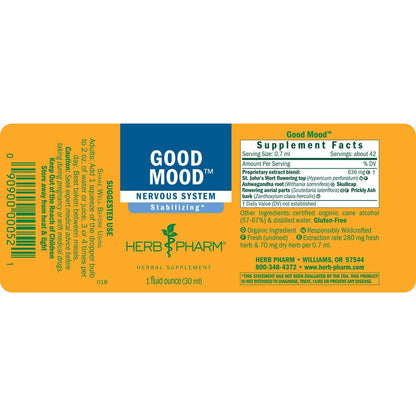 Herb Pharm Good Mood Support Herbal Supplement Liquid Extract