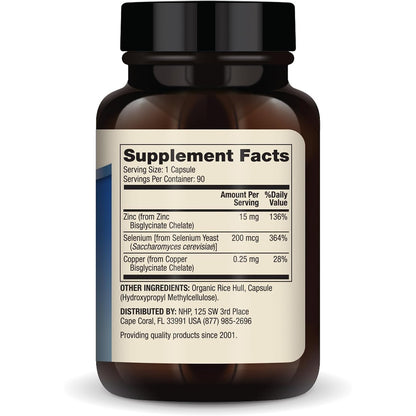Dr. Mercola Zinc Plus Selenium mineral supplement in a bottle of 90 capsules, featuring zinc and selenium ingredients.
