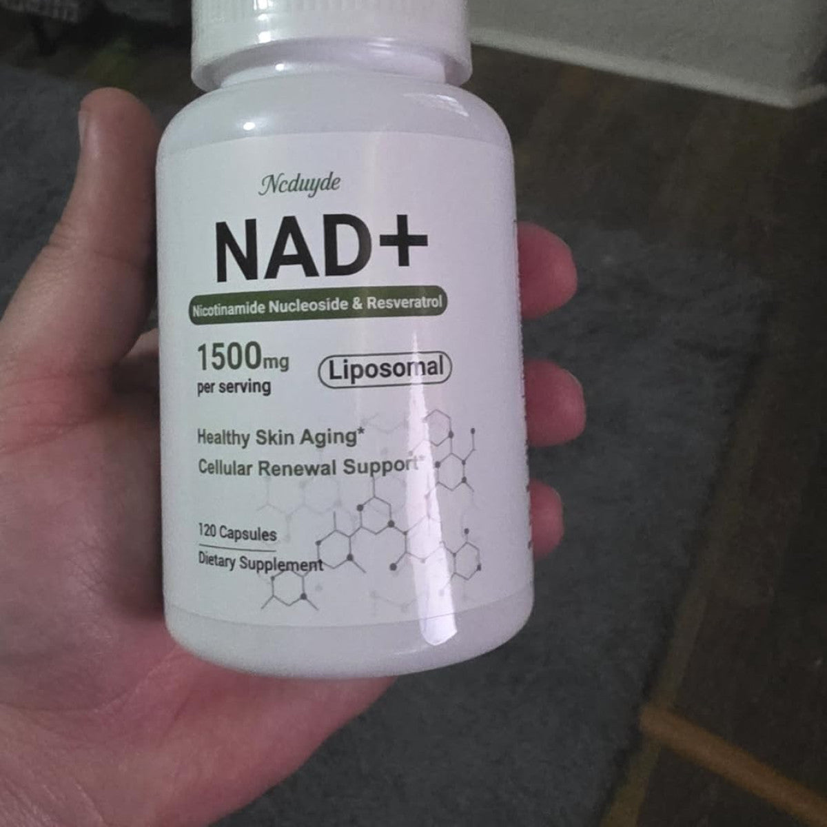 Ncduyde Liposomal NAD+ Supplement Nicotinamide Riboside Resveratrol 1500 mg