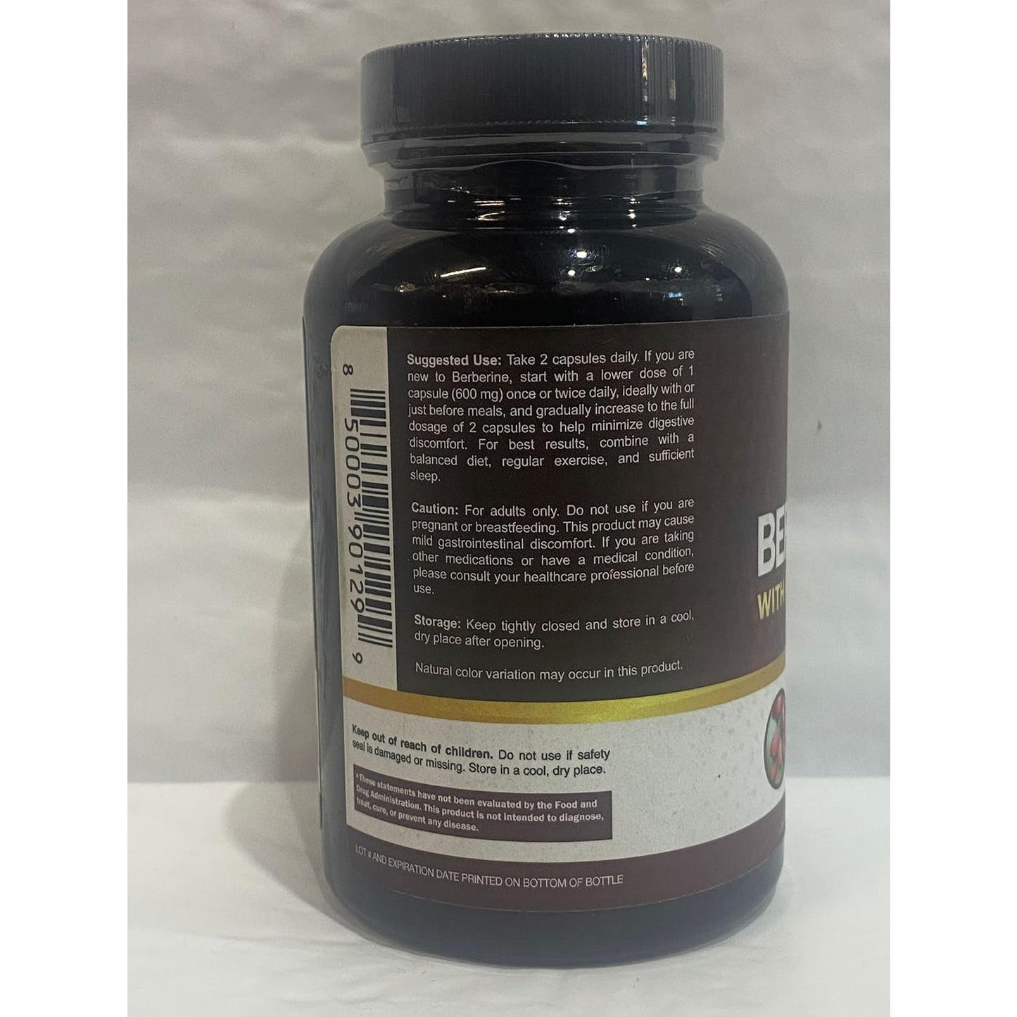 NutriFlair Berberine HCl 1200mg Plus Ceylon Cinnamon 120 Capsules