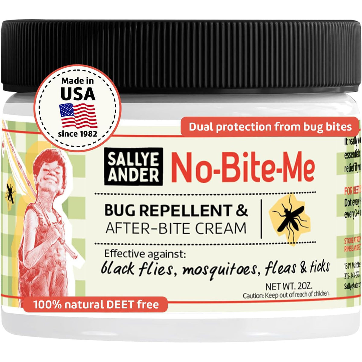 SALLYEANDER No-Bite-Me Natural Bug & Insect Repellent Lotion