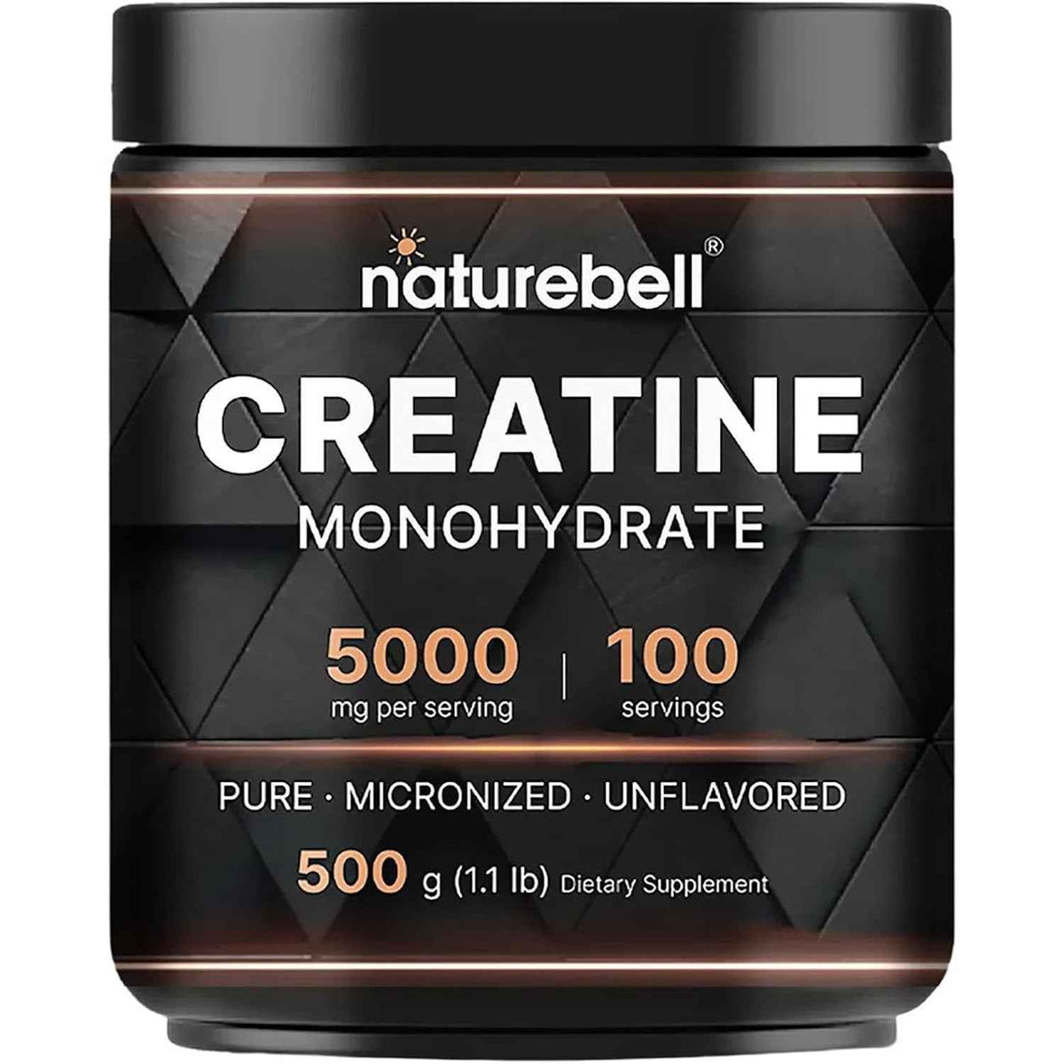 NatureBell Micronized Creatine Monohydrate Powder 5000mg Per Serving 100 Servings