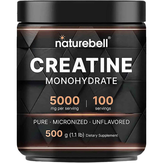 NatureBell Micronized Creatine Monohydrate Powder 5000mg Per Serving 100 Servings