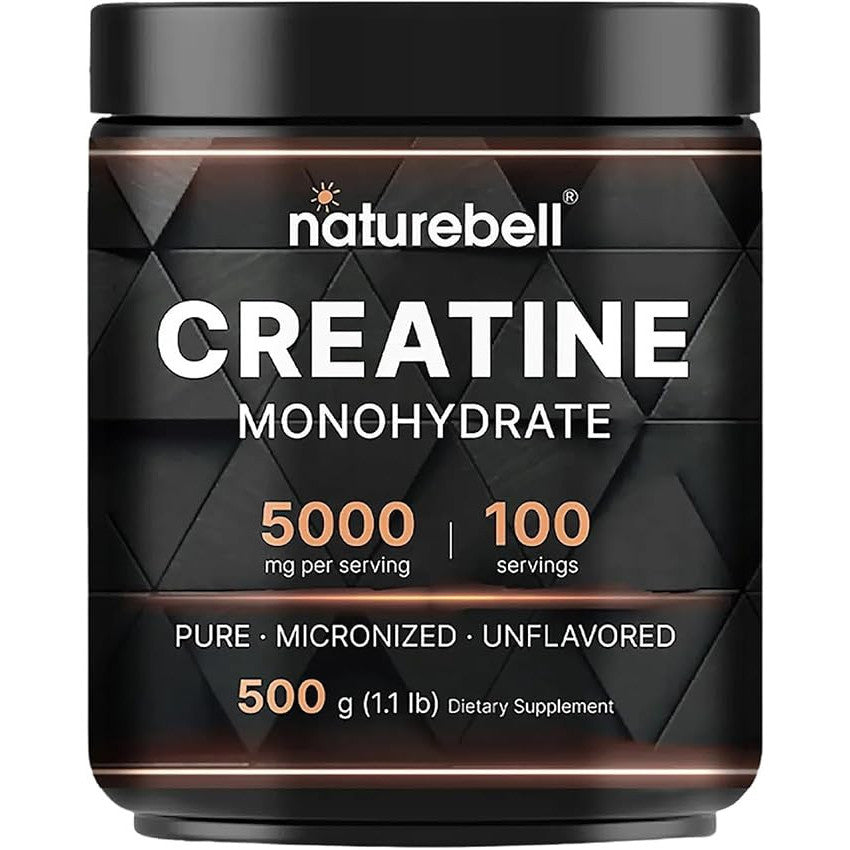 NatureBell Micronized Creatine Monohydrate Powder 5000mg Per Serving 100 Servings