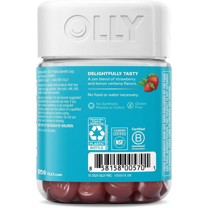 OLLY Goodbye Stress Support Supplement Berry Verbena Gummies