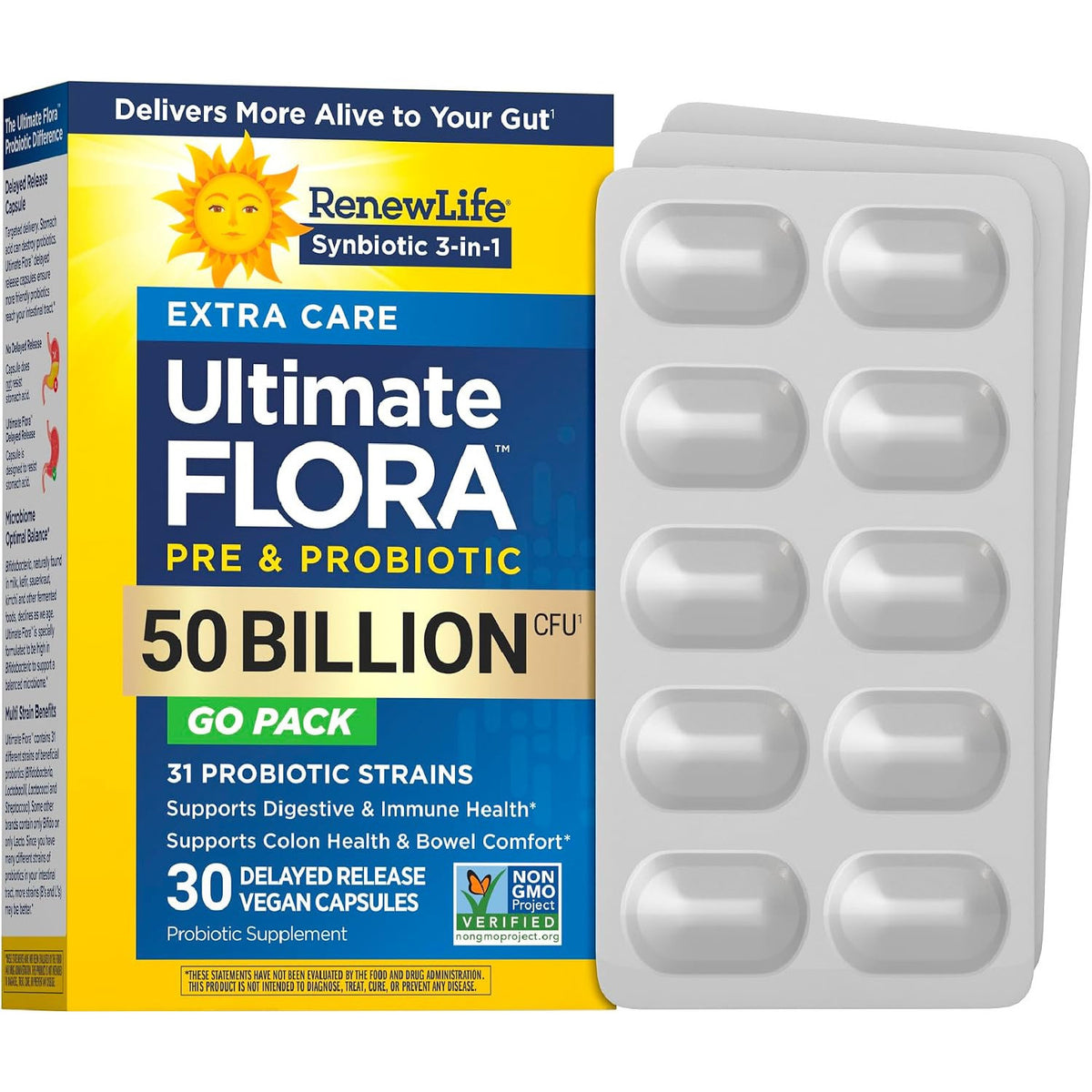 Renew Life Extra Care Probiotic Digestive Support Capsules