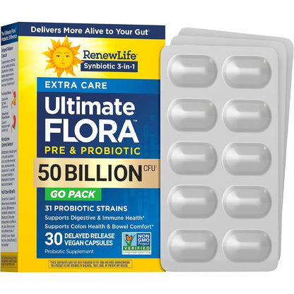 Renew Life Extra Care Probiotic Digestive Support Capsules