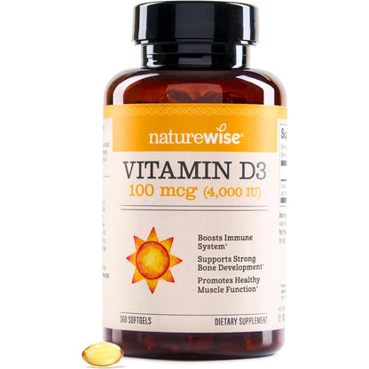 NatureWise Vitamin D3 5000iu (125 mcg) 360 Count Mini Softgel