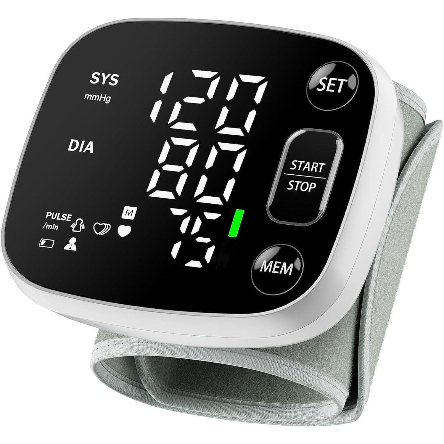 Oklar Wrist Blood Pressure Monitor FDA Cleared Rechargeable with Adjustable Cuff 4.92-8.46 Inches 240 Reading Memory 2 Users Voice Broadcast Storage Case