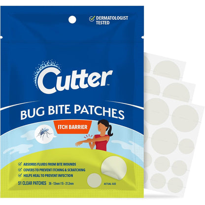 Cutter Bug Bite Itch Relief Hydrocolloid Patches