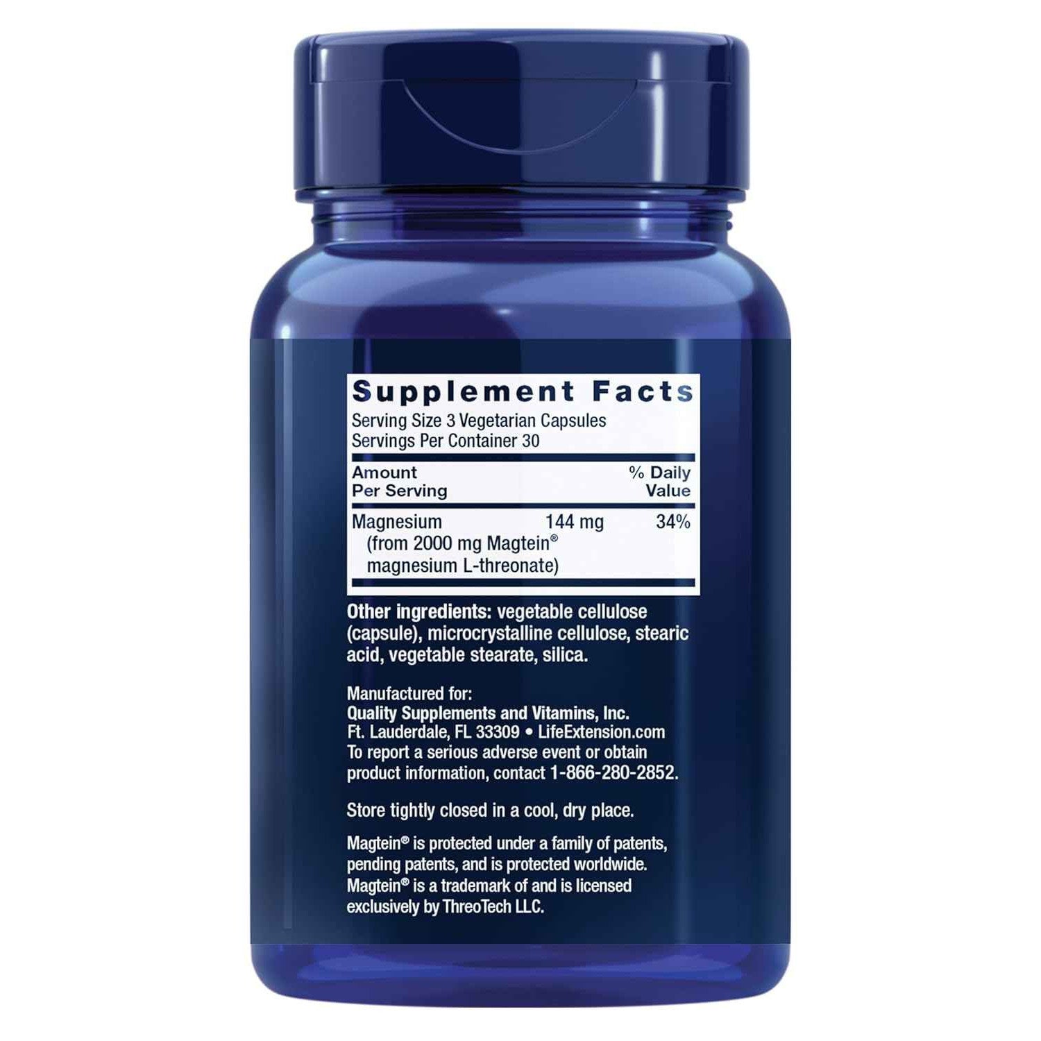 Life Extension Neuro-Mag Magnesium L-Threonate 144 mg 90 Capsules