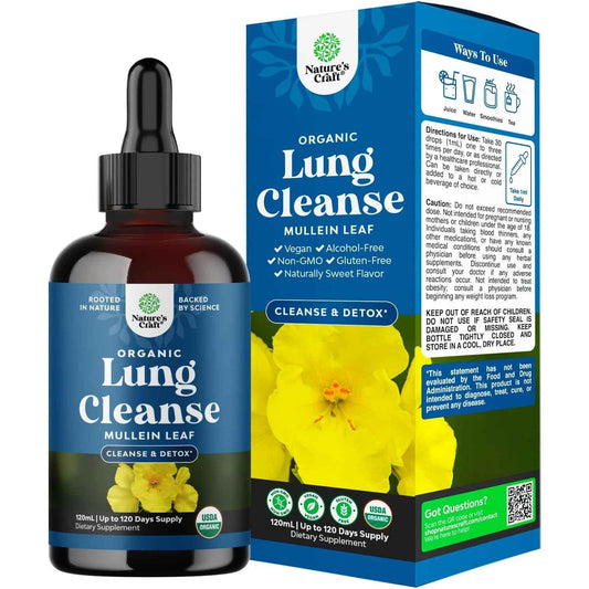 Natures Craft Organic Mullein Drops Respiratory Support Liquid