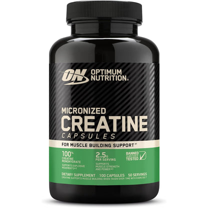 Optimum Nutrition Micronized Creatine Monohydrate Capsules 2.5g Per Serving 50 Servings