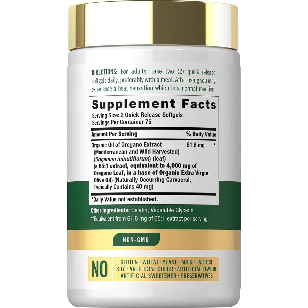 Carlyle Oregano Oil Carvacrol Herbal Health Support Softgels