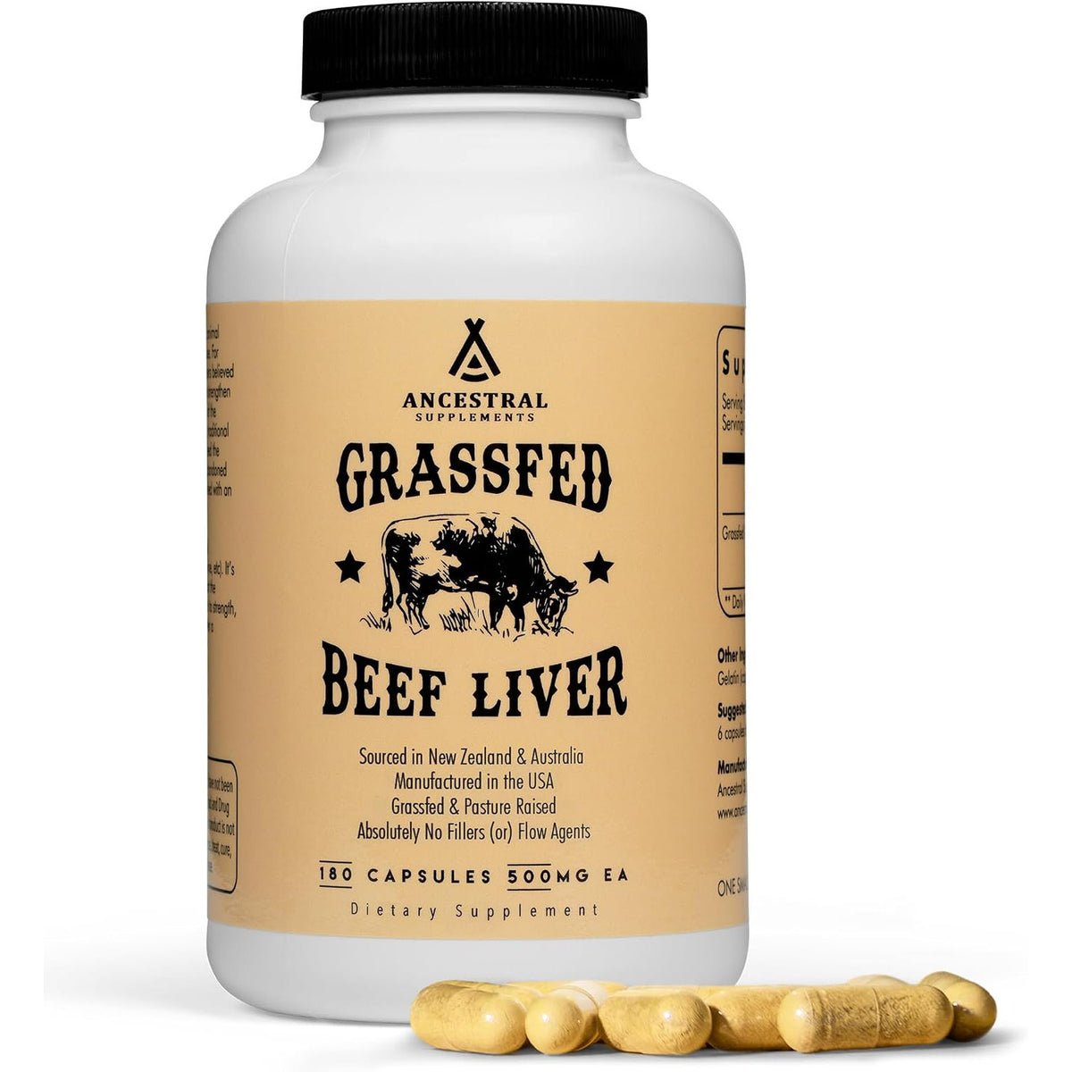 Ancestral Supplements Mofo Beef Organ Dietary Supplement Capsules
