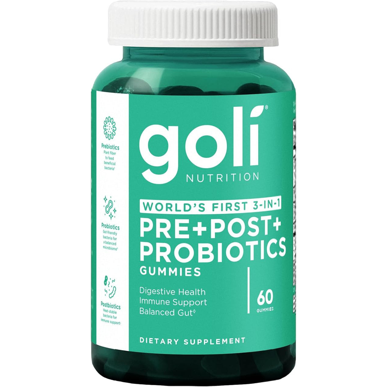 Goli Pre Pro Postbiotic Dietary Supplement Gummies