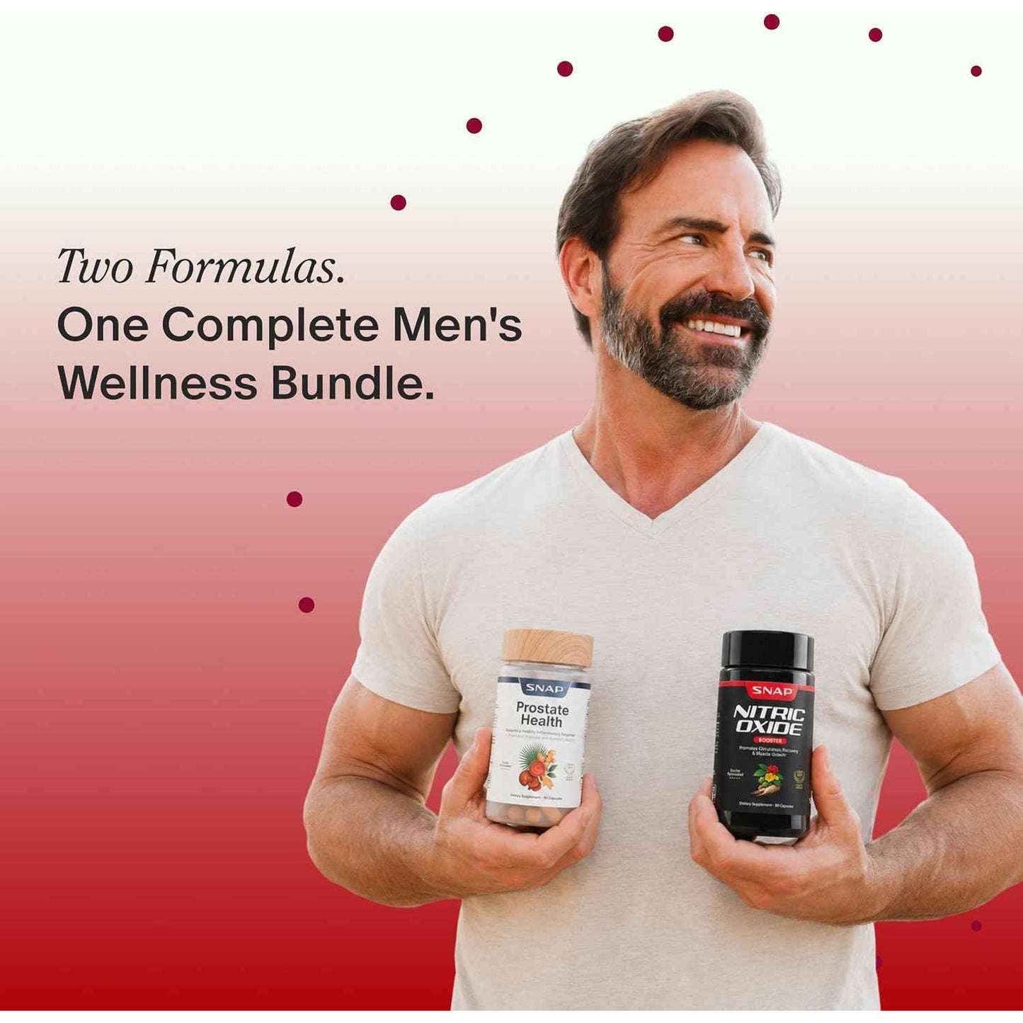 Snap Supplements Nitric Oxide Booster + Prostate Health Supplements for Men 60 + 90 Capsules