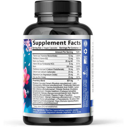 Nature's Nutrition Ashwagandha GABA Stress Mood Support Capsules