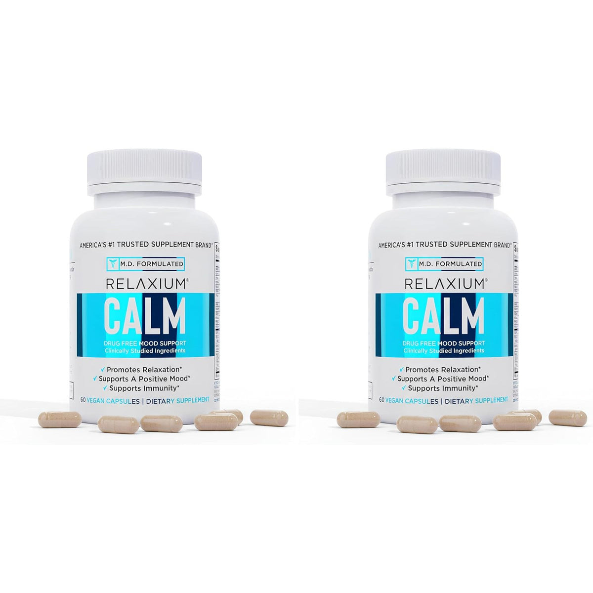 Relaxium Calm Stress Mood Support Supplement Capsules 60 Count