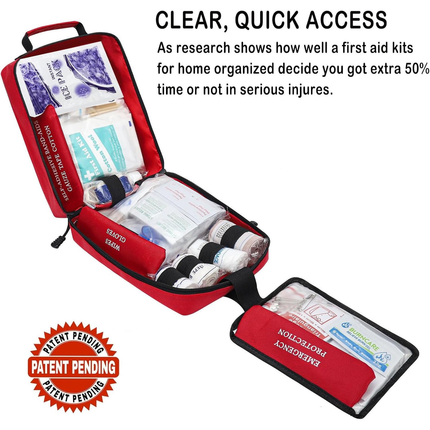 VRIEXSD 400 Pieces All-Purpose First Aid Kit Comprehensive Emergency Medical Supplies for Home Car Travel Camping Office Outdoor