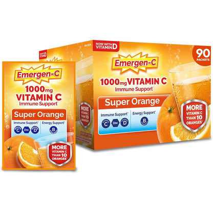 Emergen-C 1000mg Immune Support Dietary Supplement Powder Packets