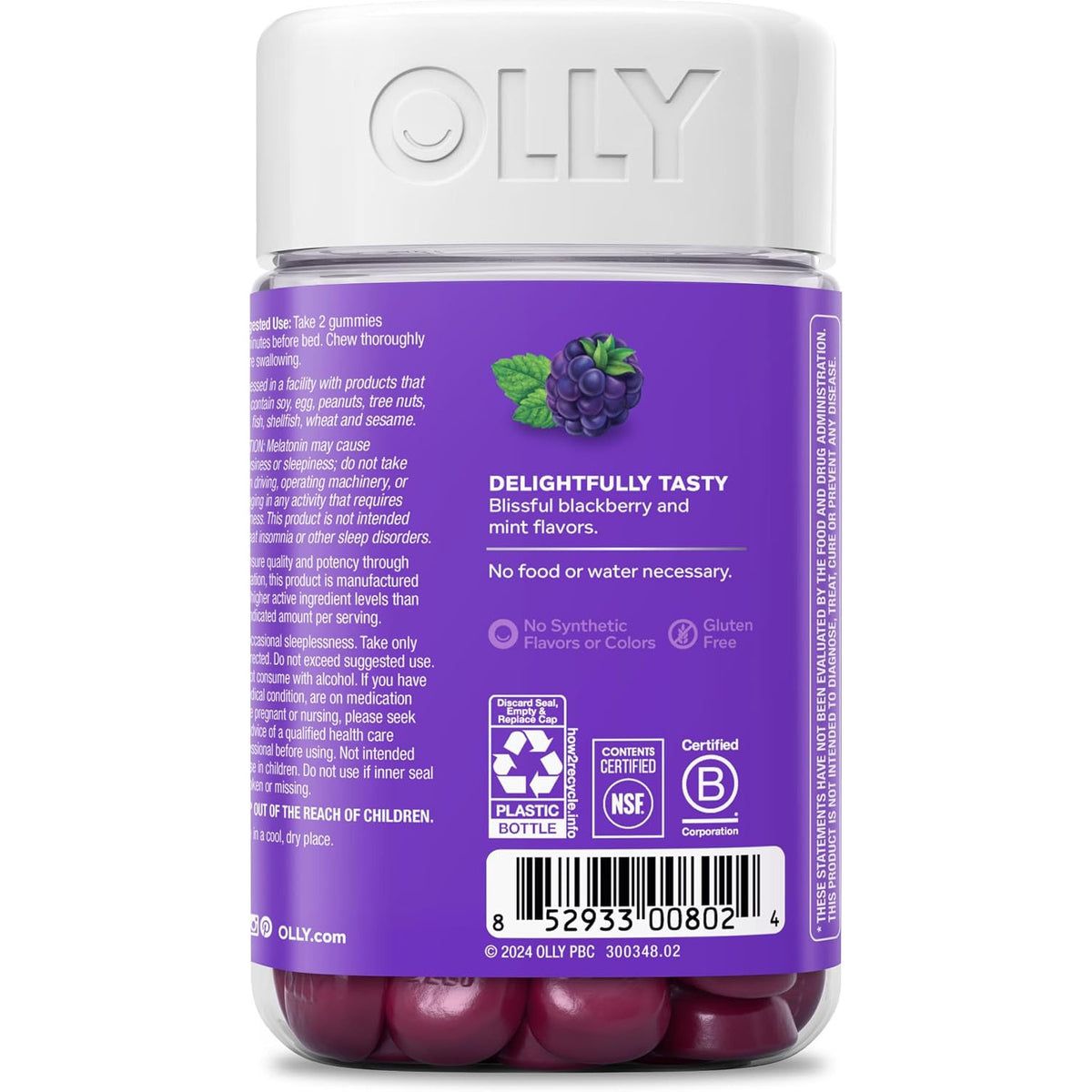 OLLY Sleep Melatonin Dietary Supplement Gummies