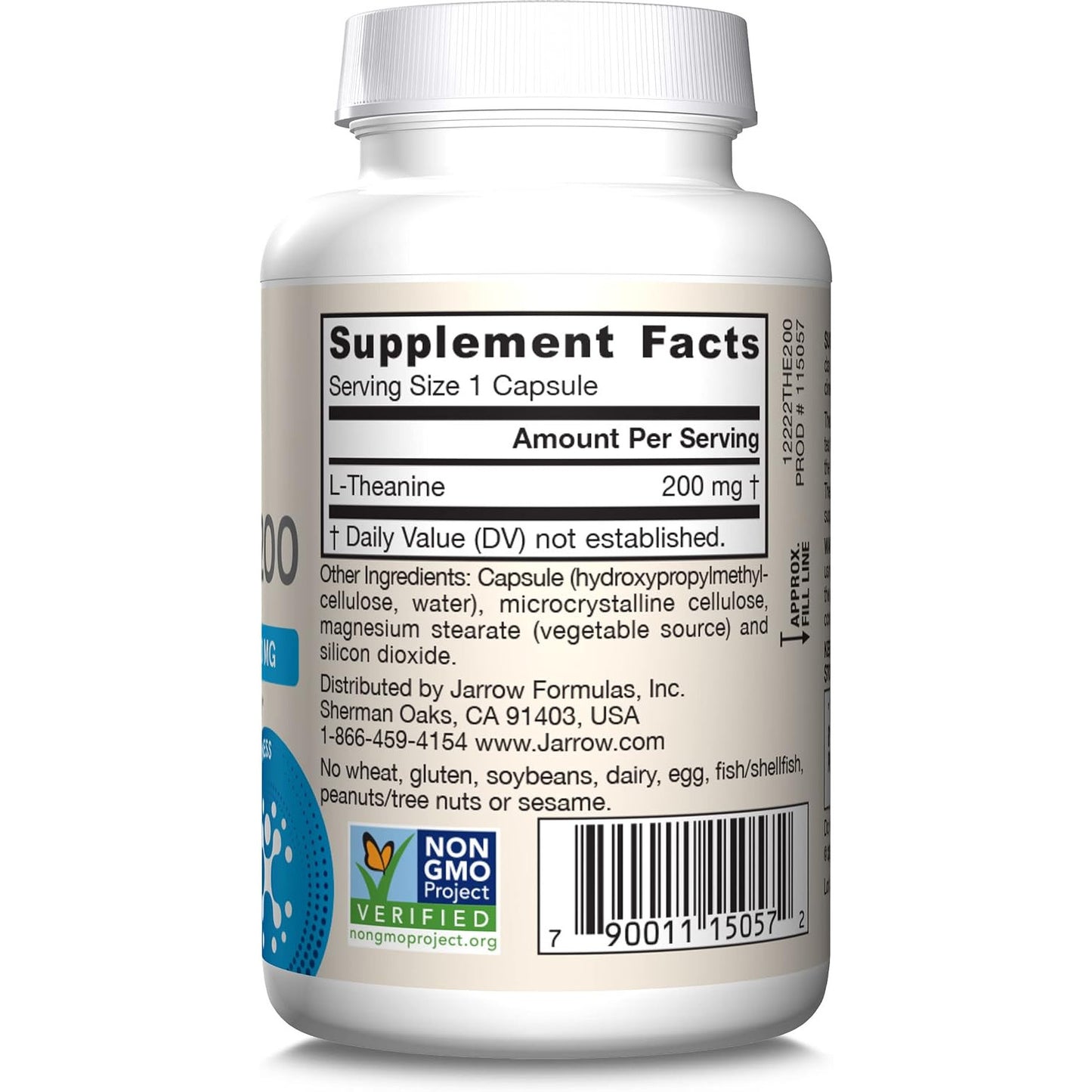 Jarrow Formulas L-Theanine Relaxation Dietary Supplement Capsules