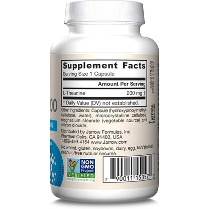 Jarrow Formulas L-Theanine Relaxation Dietary Supplement Capsules