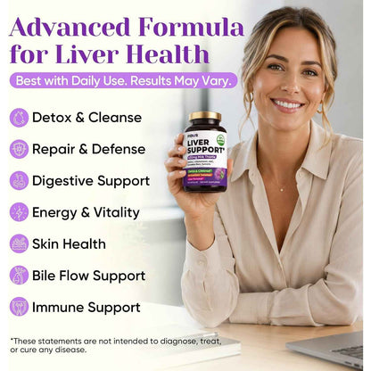 Fidus Milk Thistle Liver Support Detox Cleanse Formula Capsules