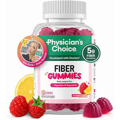 Physician's Choice Fiber Gummies for GLP-1 Support, Raspberry Lemon, 60 Count